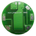 4s 10A Circular PCM BMS for 14.4V 14.8V Li-ion/Lithium/ Li-Polymer 12V 12.8V LiFePO4 Battery Pack Size Φ 40mm (PCM-L04S12-144)